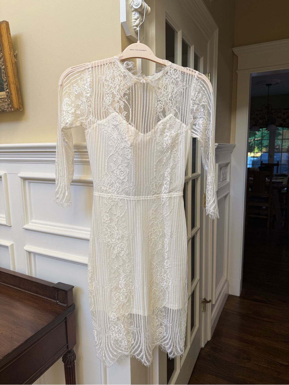 For Love & Lemons Cream Lace Long-Sleeve  Dress - Picture 7 of 7